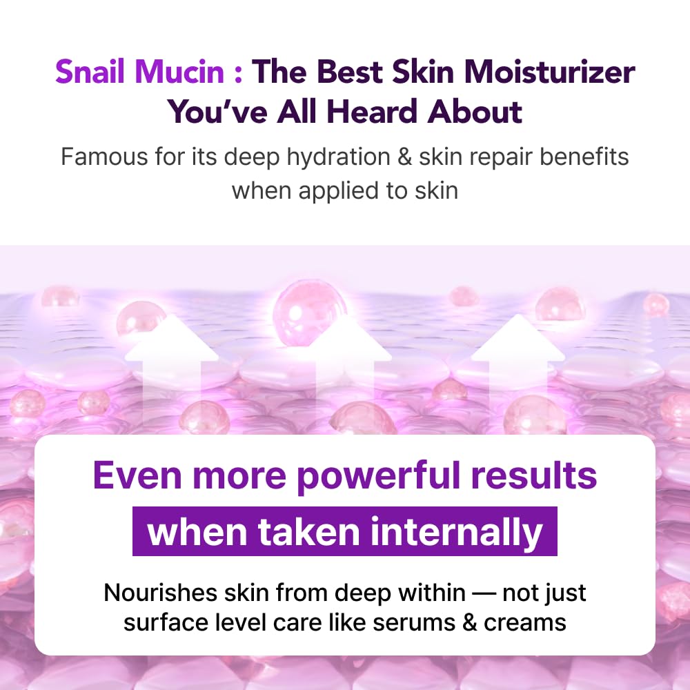 Purika Mucin Glow ingredients label showcases biotin, vitamin C, hyaluronic acid.