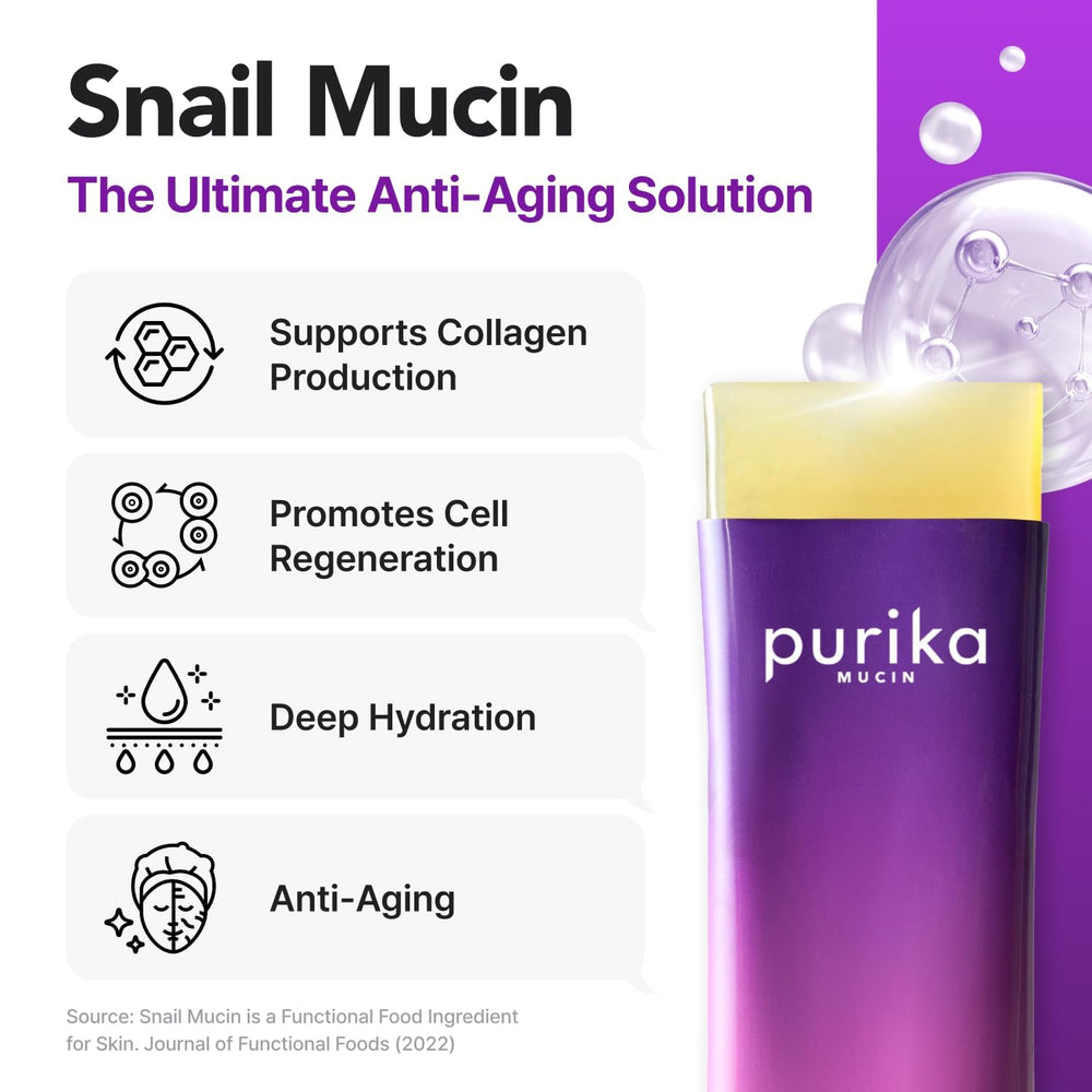 Purika Mucin Glow packaging art emphasizes Korean skincare heritage.