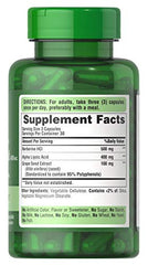 Puritan's Pride Berberine Alpha Lipoic Acid Grape Seed capsules shown for a monthly wellness routine.