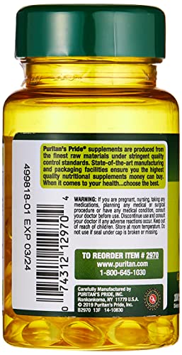 Puritan's Pride Garlic Oil softgel closeup emphasizes easy daily intake.
