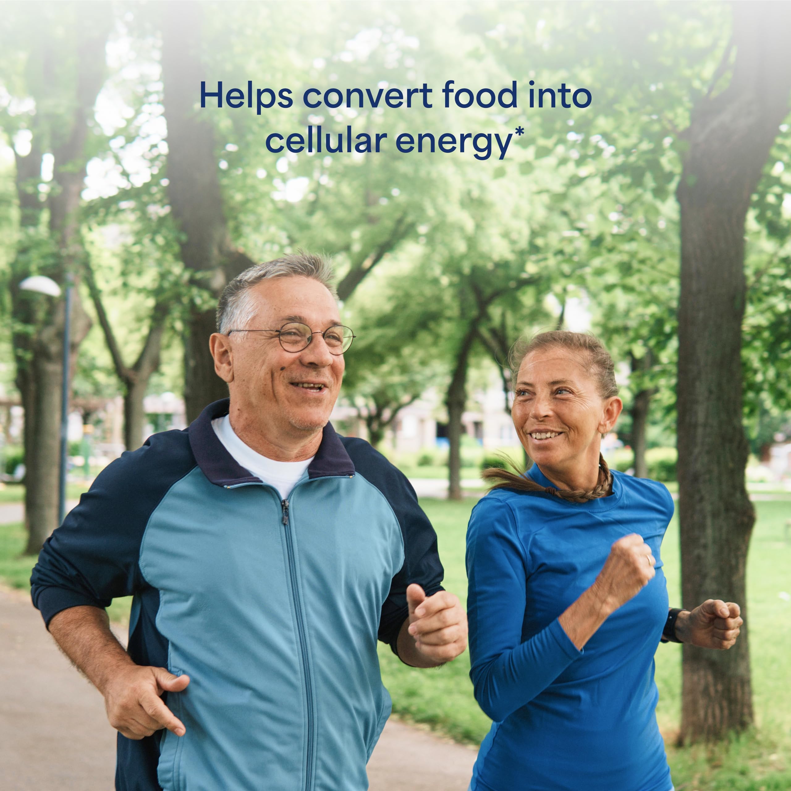 Puritan's Pride B-12 caplets emphasizing heart health support.