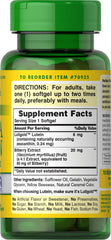 Puritan's Pride Herbavision ingredients close-up highlighting lutein and bilberry.