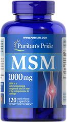 Puritan's Pride MSM rapid-release bottle supports daily joint activity