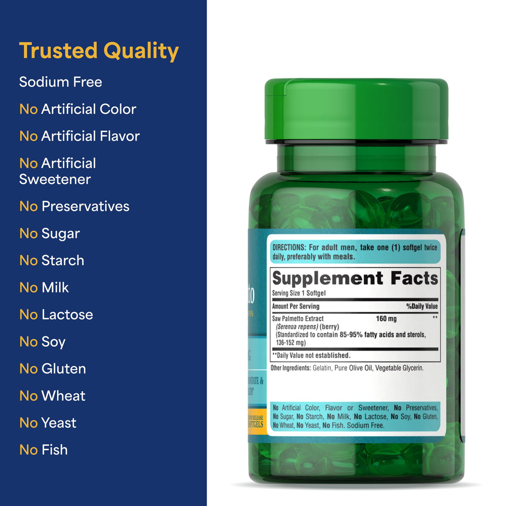 Puritan's Pride packaging highlights standard potency and ingredients