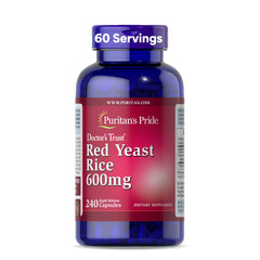 This Puritan's Pride Red Yeast Rice bottle illustrates daily wellness.