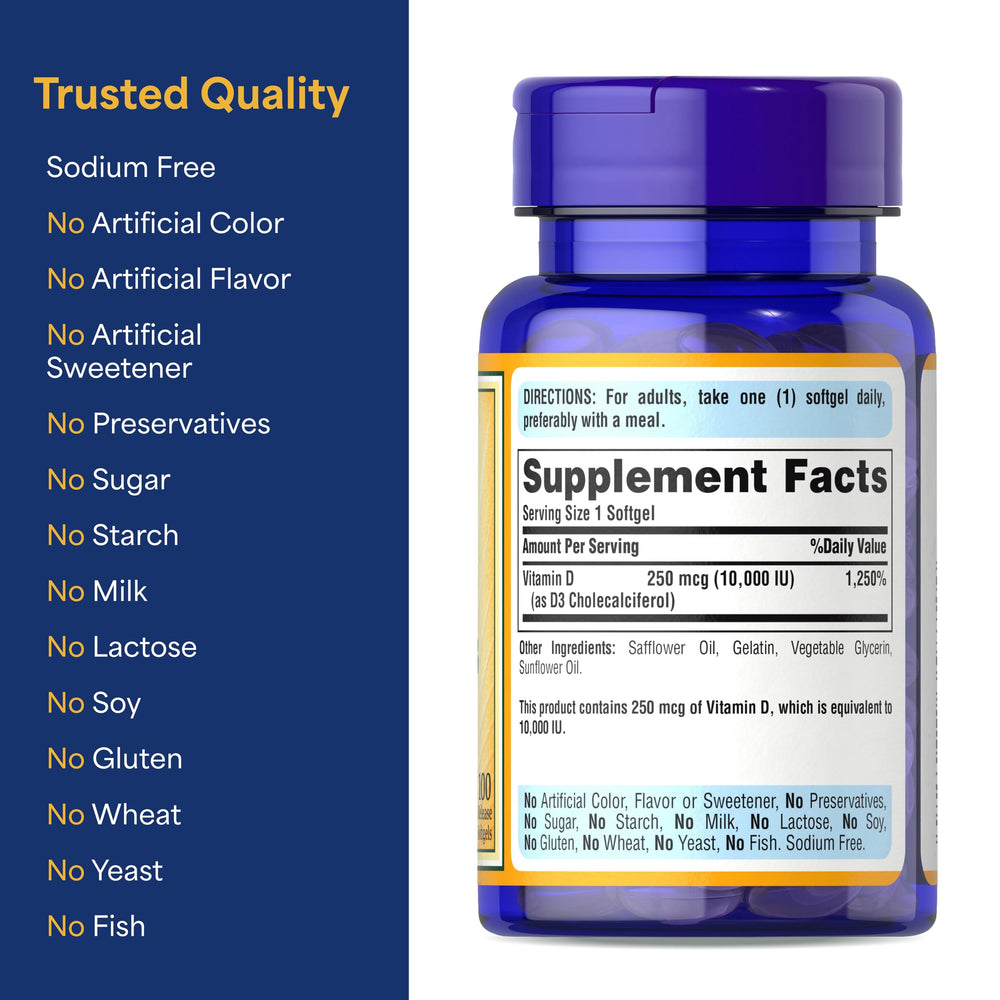 Puritan's Pride Sunvite packaging emphasizes immune support benefits for daily wellness.