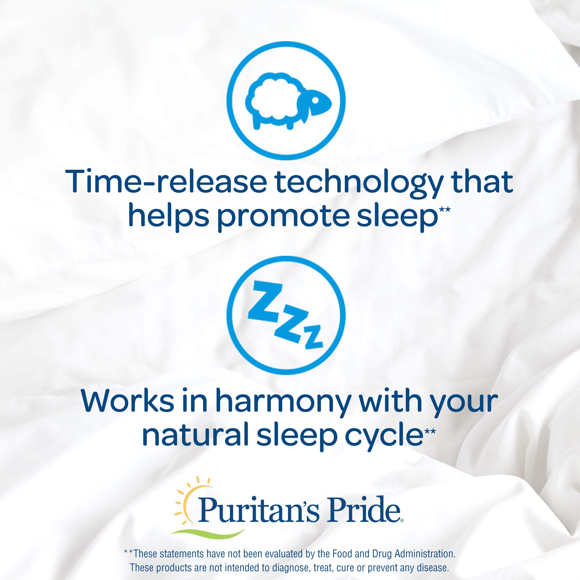 Puritan's Pride tri-layered sleep tablets close-up of layered texture