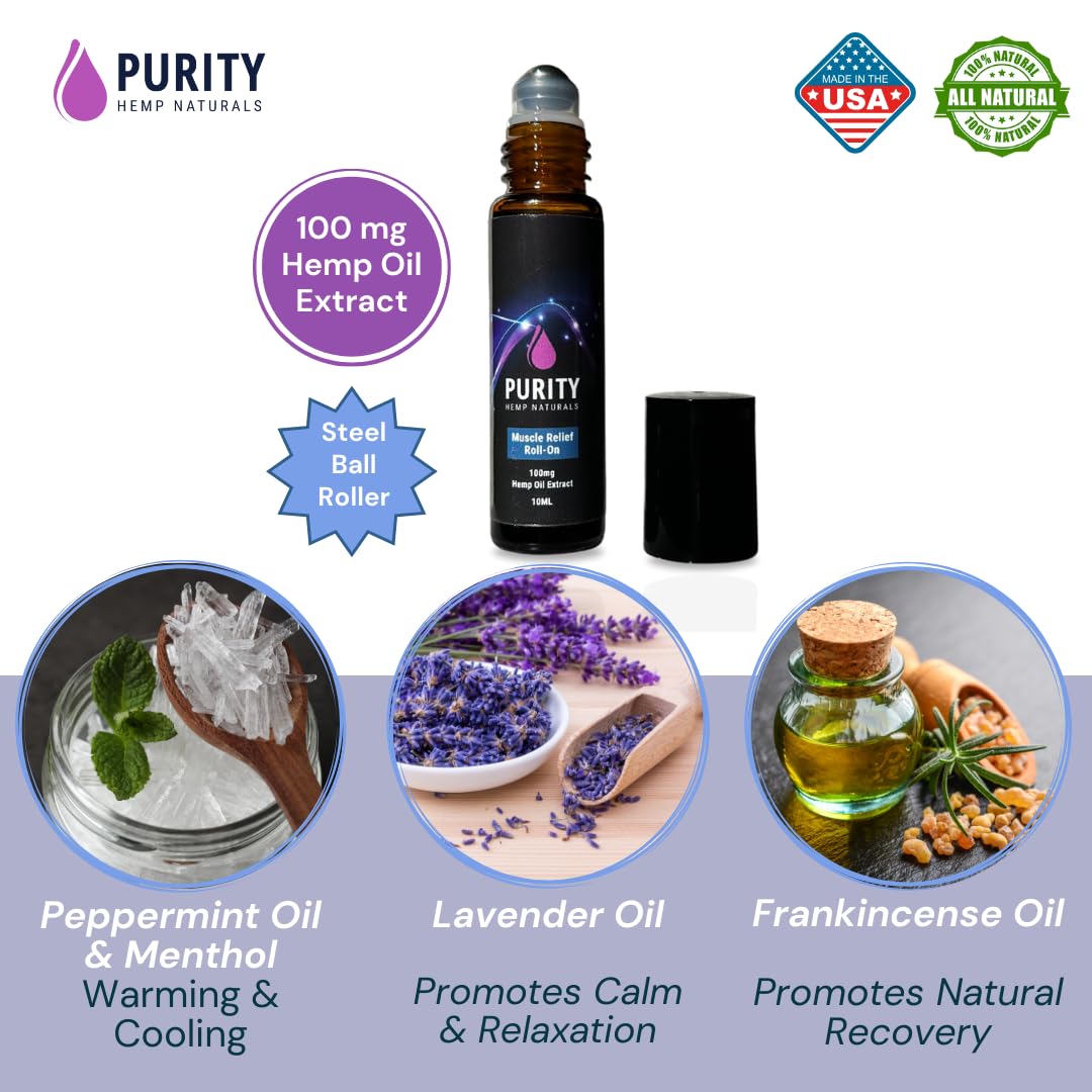 Purity Hemp Naturals roll-on pocket-size fits in your bag.