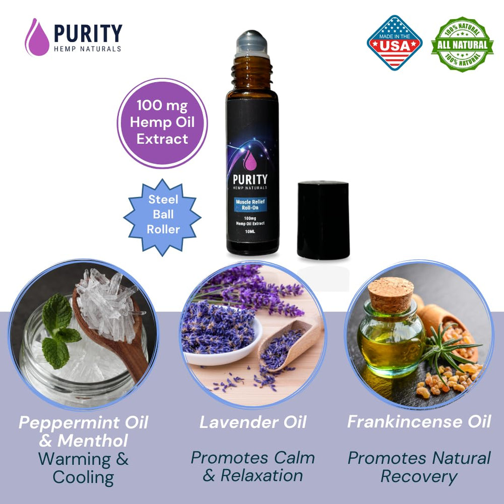 Purity Hemp Naturals roll-on pocket-size fits in your bag.