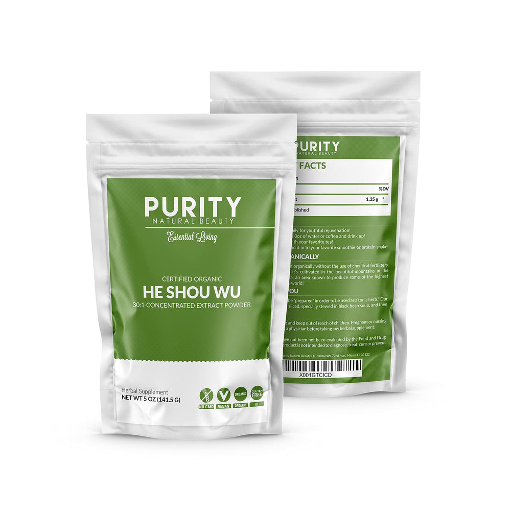 Purity Natural Beauty Fo-Ti seal bag ready for storage