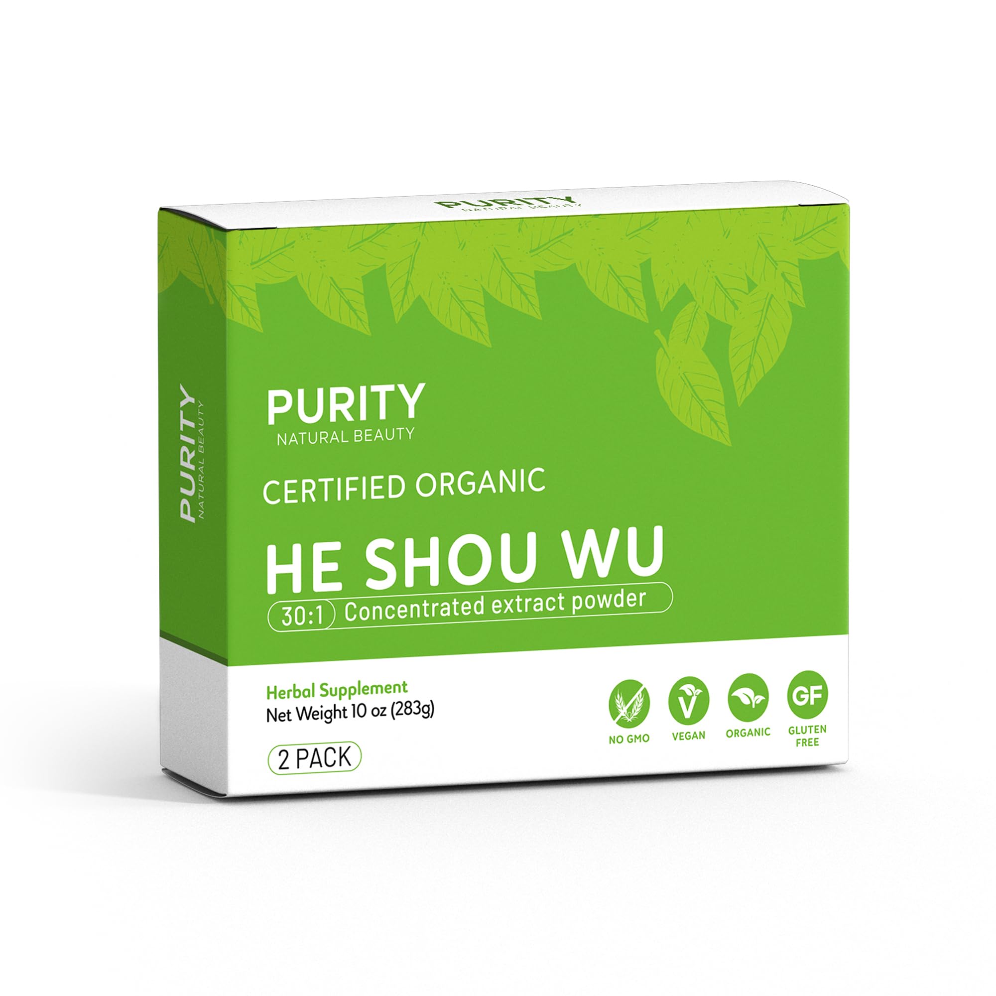 Purity Natural Beauty fo-ti powder stirred into tea or smoothie