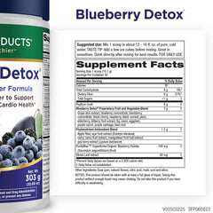 Purity Products Blueberry Detox being poured into a glass for easy mixing