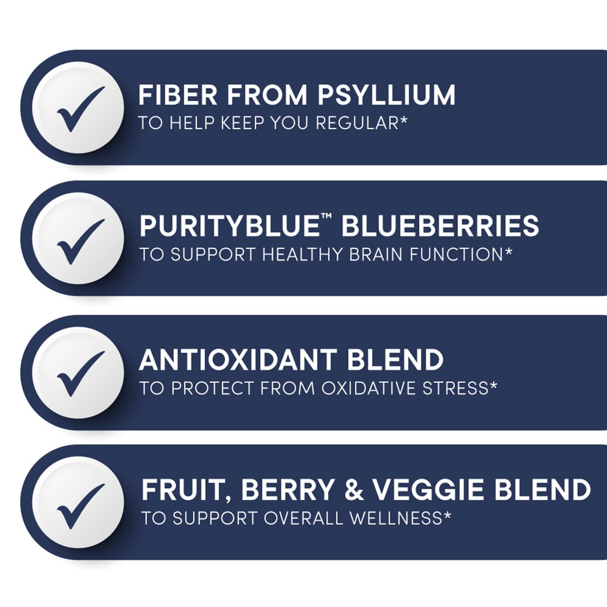 Purity Products Blueberry Detox in a glass with a refreshing blend