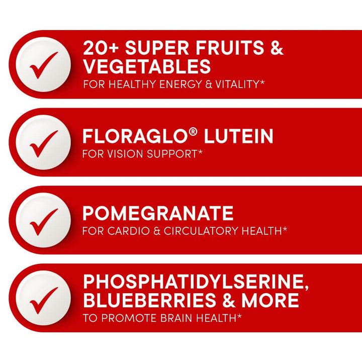 Purity Products Super Reds 30-day supply jar label detailing antioxidants.