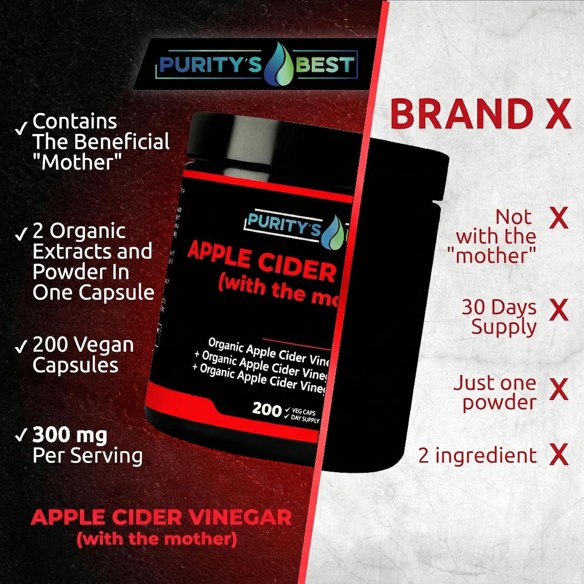 macro shot of apple cider vinegar "The Mother" element to show natural components in Purity’s Best