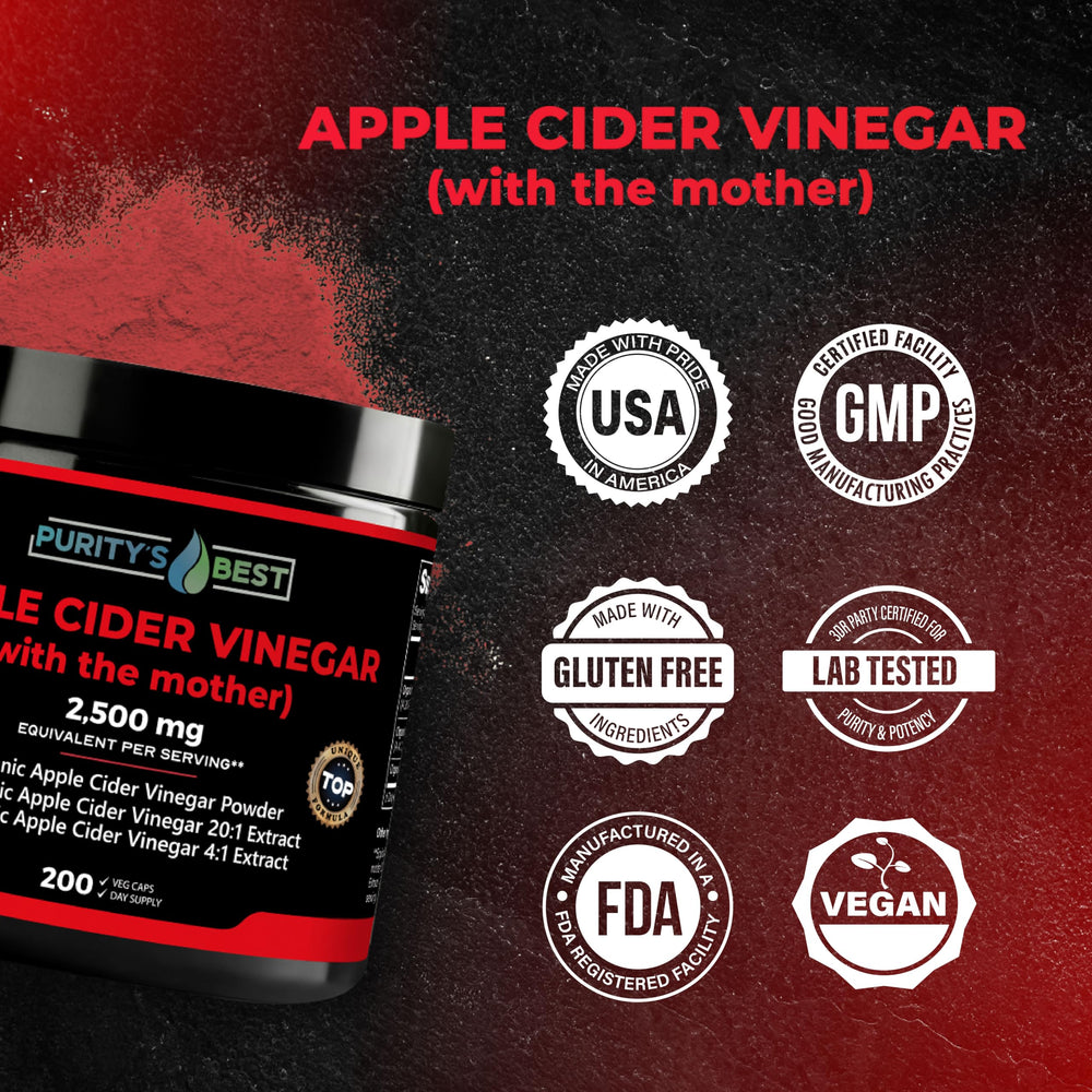 Purity's Best ACV The Mother vegetarian jar emphasizing a plant-based option.