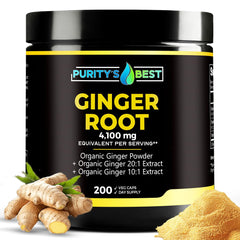 Purity`s Best Ginger Root Capsules bottle ready for daily wellness.