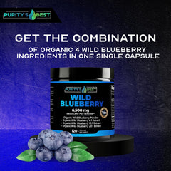 Purity’s Best Wild Blueberry Extract capsules pack for convenient daily wellness.