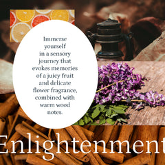 PuroSentido Enlightment aroma oil beside diffuser for ambient spaces.