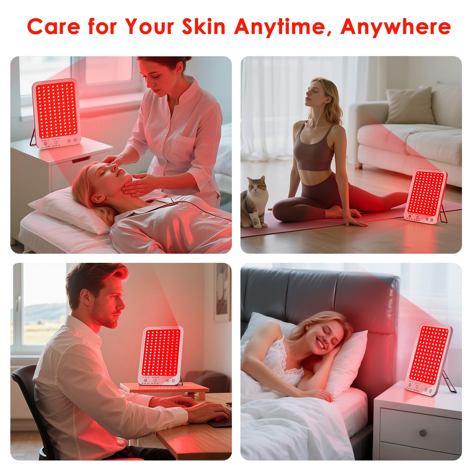 Puroth red light panel with timer enables customized session length