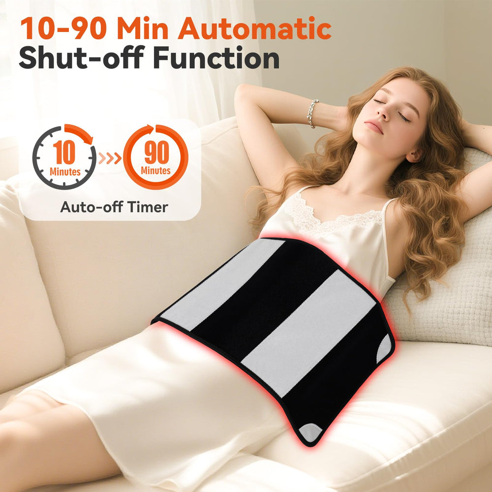 Puroth red light therapy mat folded for compact storage or travel readiness.