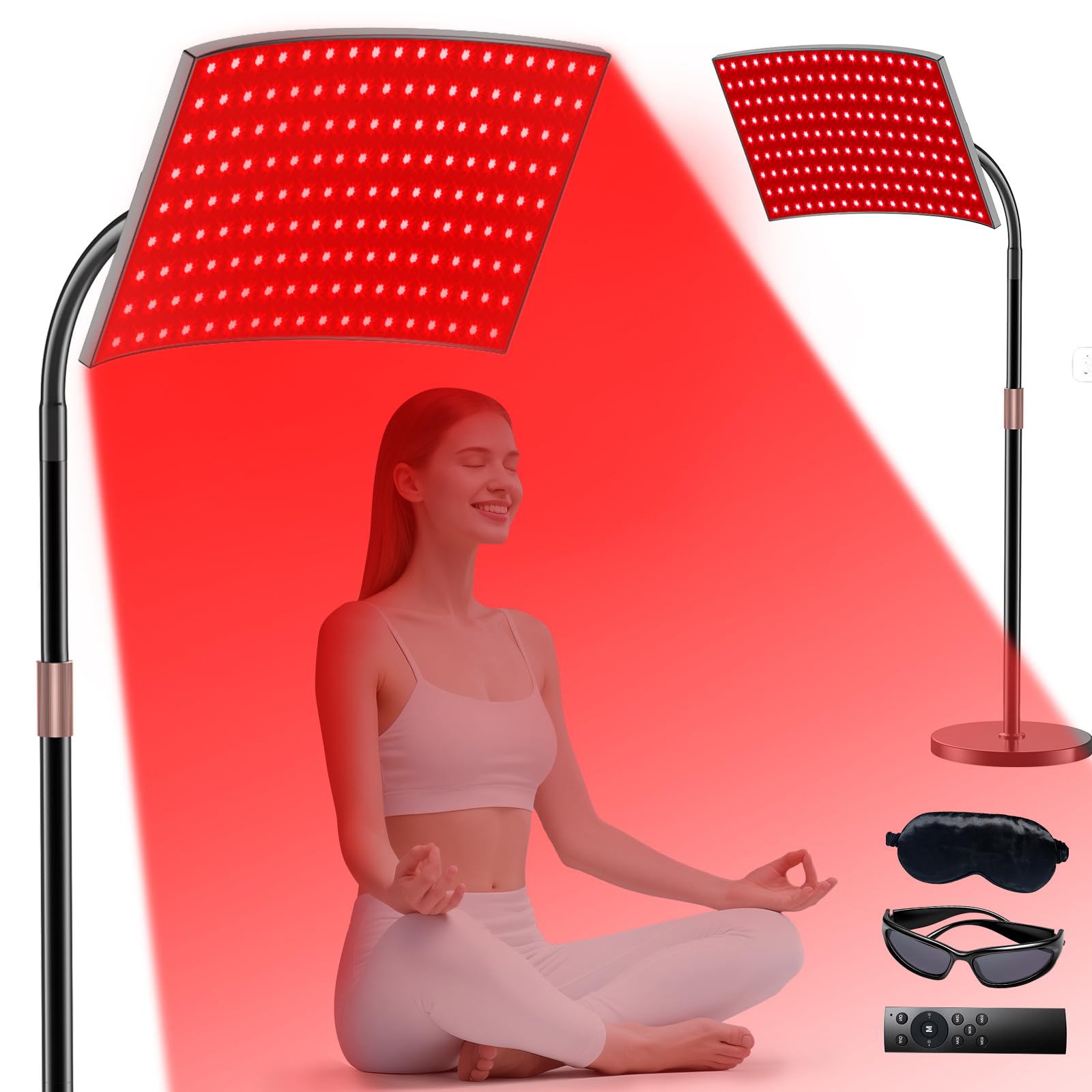 Puroth red light therapy panel provides wide coverage for facial and body light care.