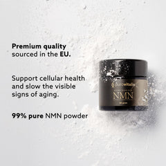 PuroVitalis NMN measuring scoop enables precise serving for consistent NAD+ support.