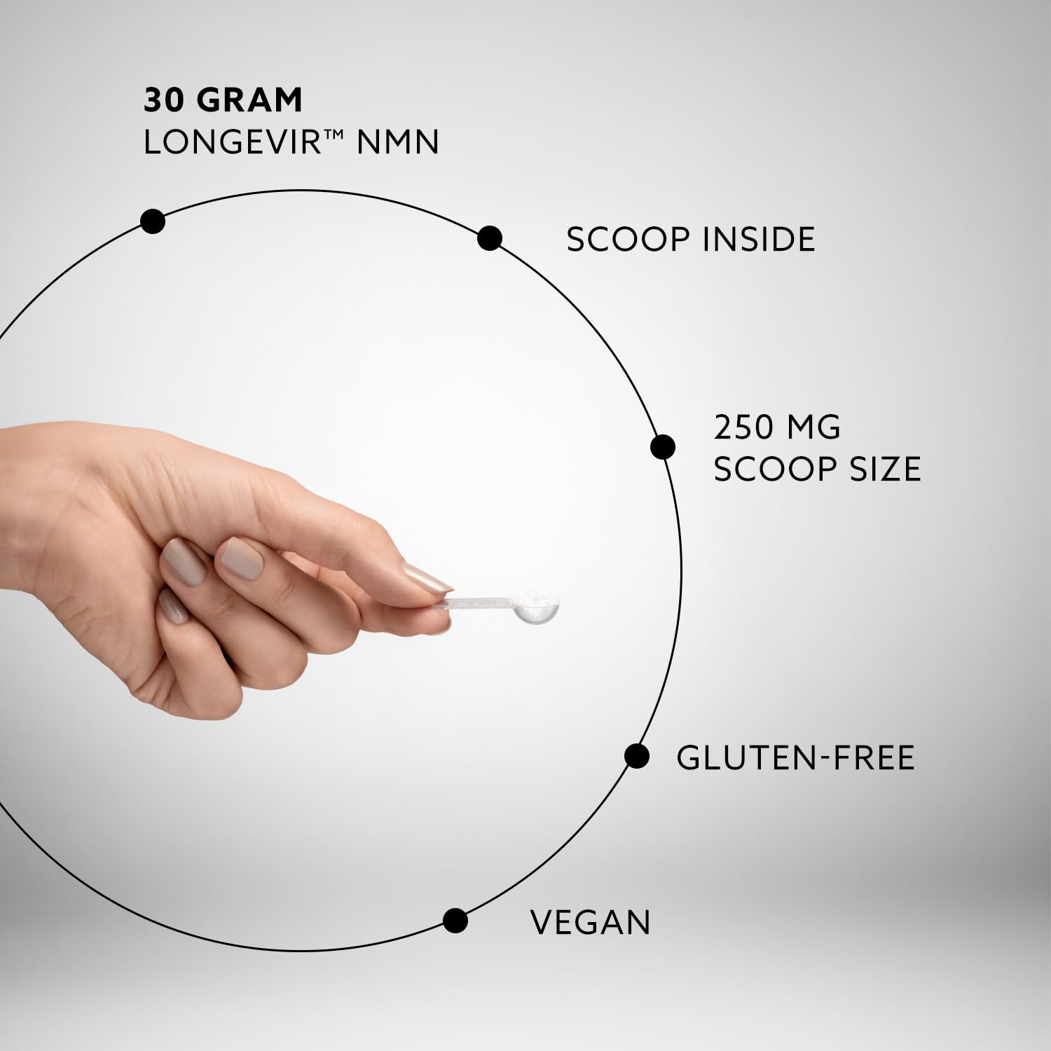 PuroVitalis NMN powder in Miron glass packaging preserves potency and freshness.