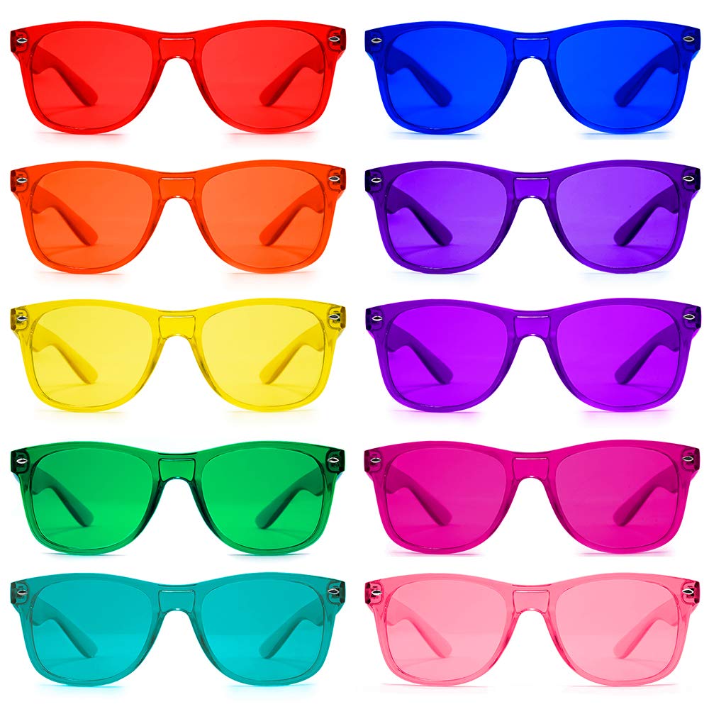 Purple Canyon color therapy glasses pack front, showcasing vibrant hues for mood selection.