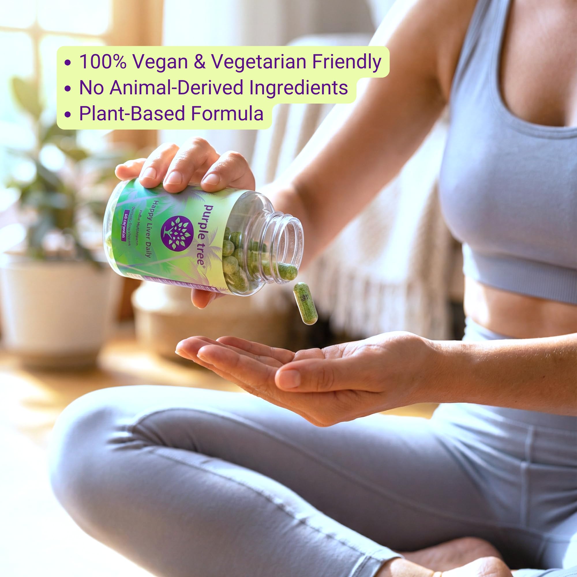Purple Tree Happy Liver Daily dispensed capsules ready for daily routine