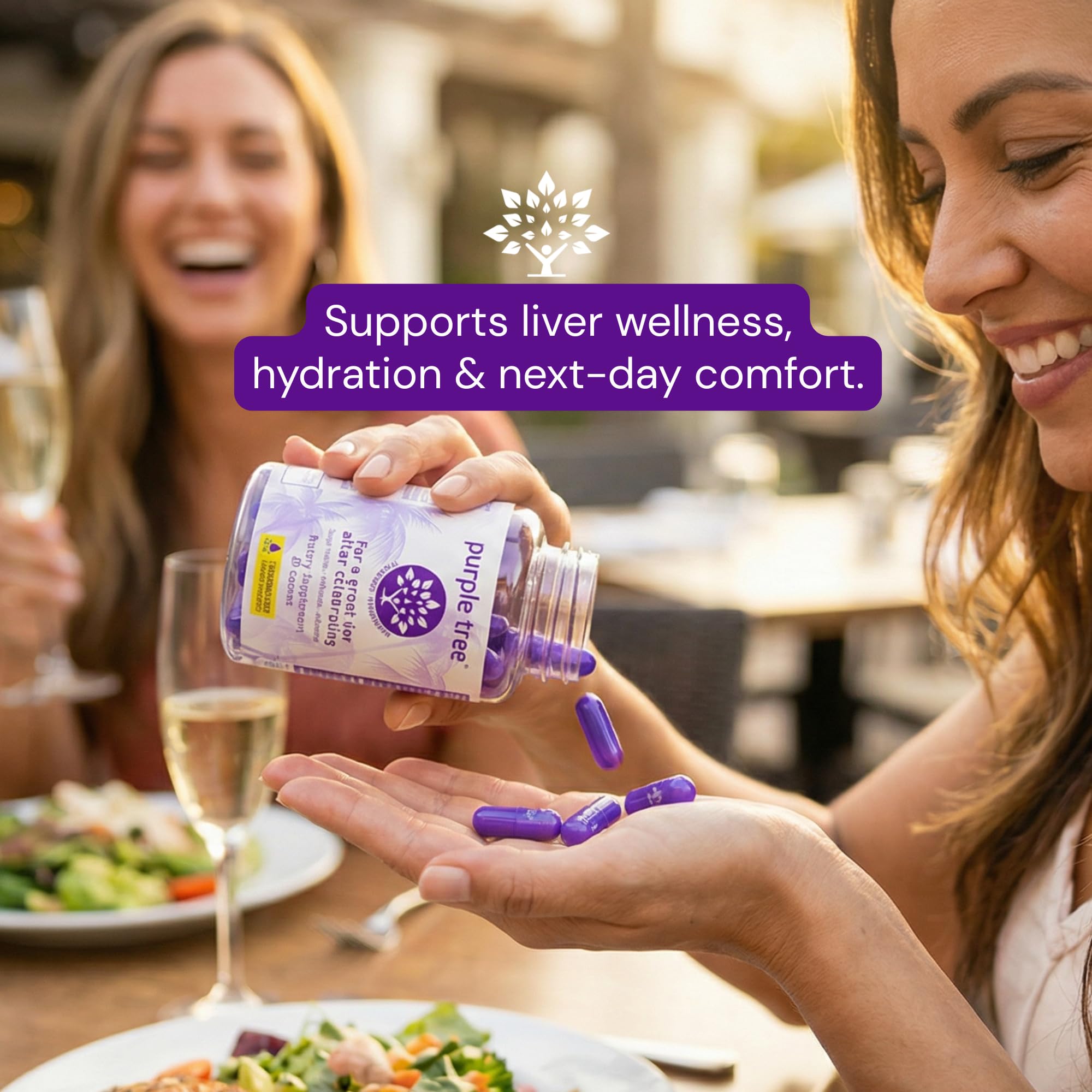Purple Tree milk thistle capsules highlighting liver-supporting herbal wellness