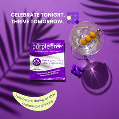 Purple Tree pills pack for convenient post-party replenishment