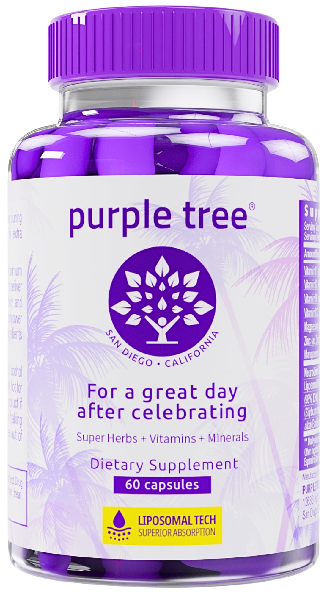 Purple Tree post-celebration bottle pour for balanced after-party routines