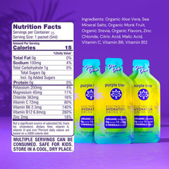Purple Tree sparkling-water pairing for a clean, bubbly hydration experience.