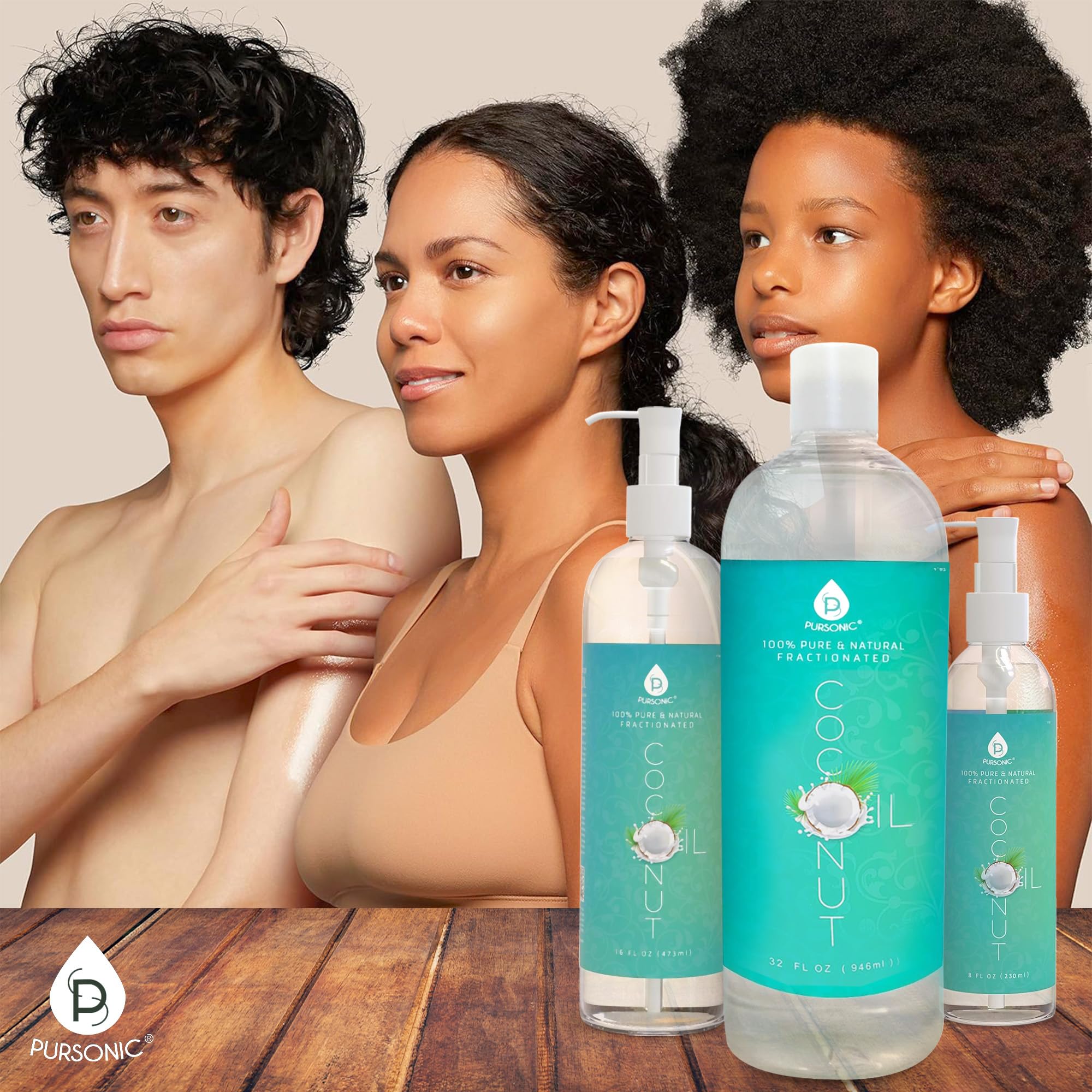 Pursonic coconut oil hair nourishment providing moisture and shine