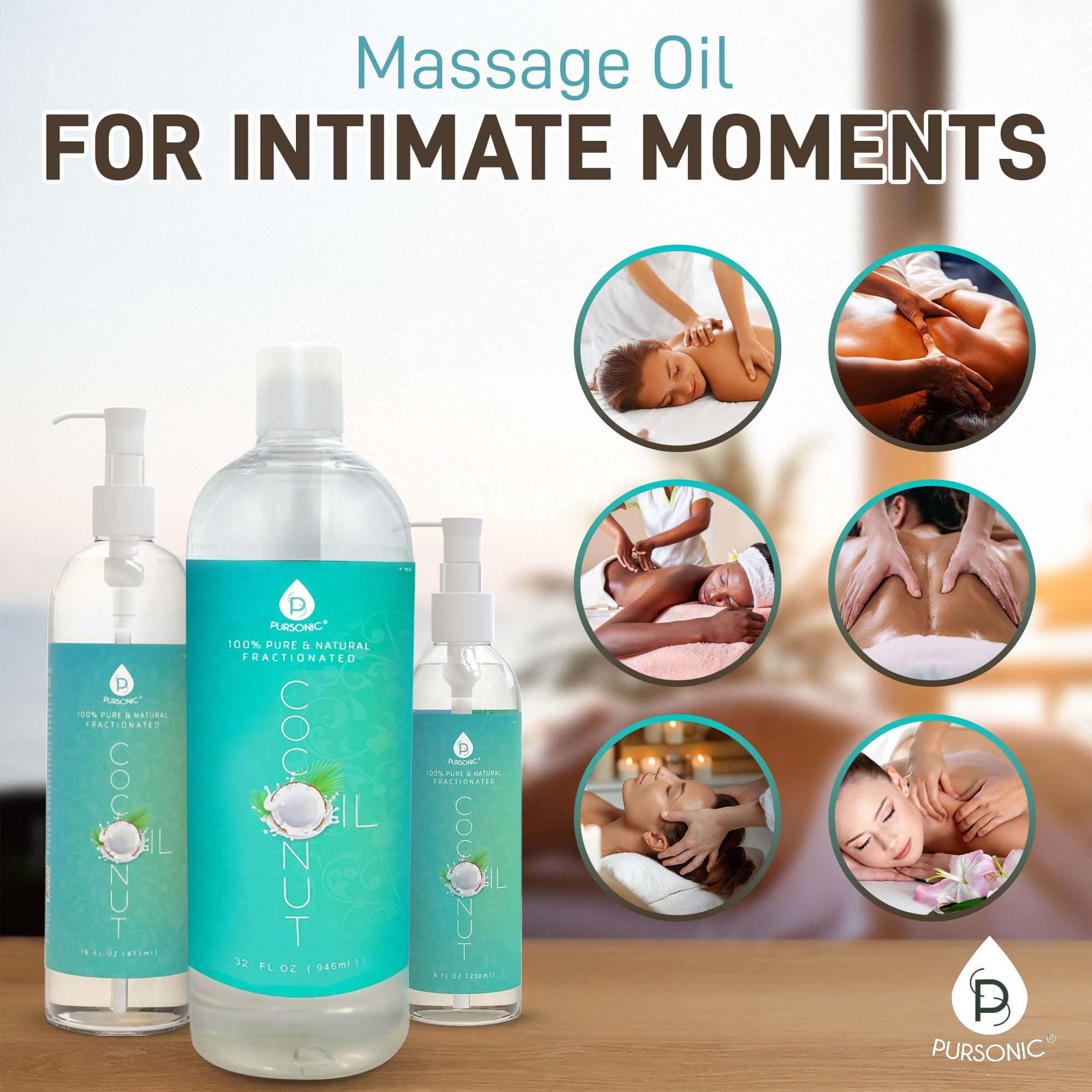 Pursonic coconut oil skin softness after application with lightweight feel
