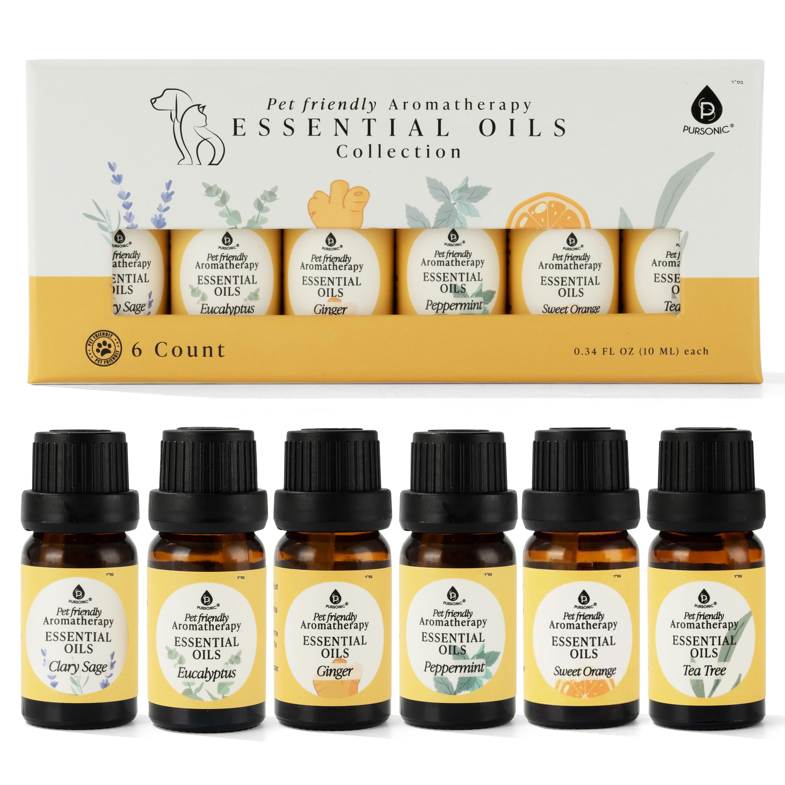 Pursonic Pet-Friendly Aromatherapy Oils Eucalyptus bottle for calming spaces.