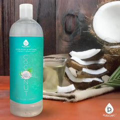 Pursonic coconut oil pour highlights easy application and smooth moisture
