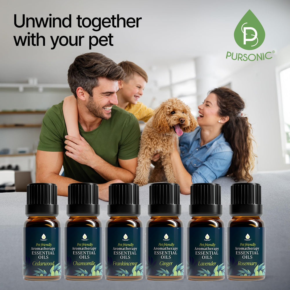 Pursonic Rosemary oil bottle ideal for diffusing at home with pets