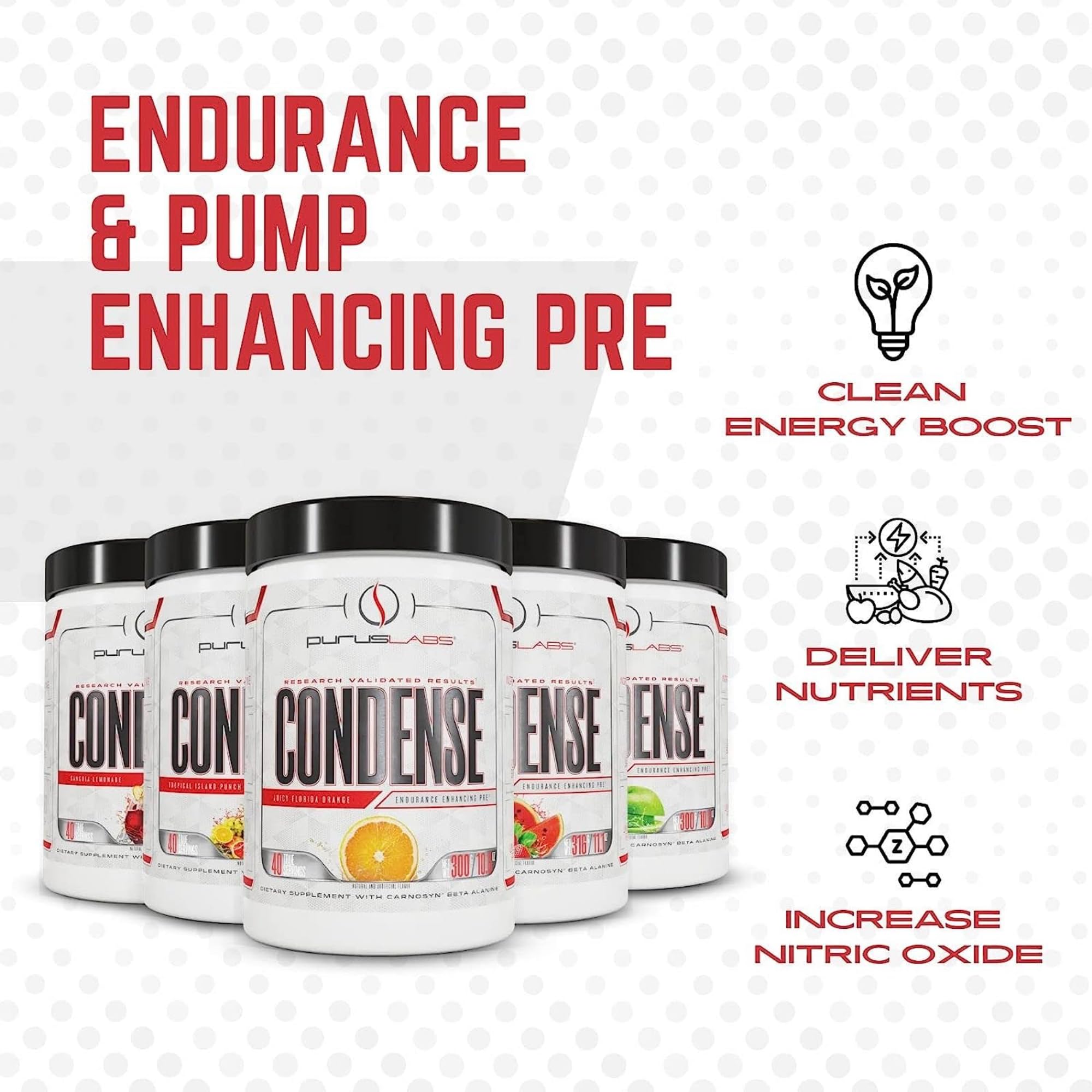 Close-up of zero creatine label on Condense container