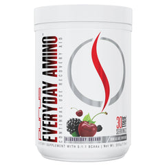 Purus Labs Everyday Amino BCAA Powder bottle highlighting hydration and recovery