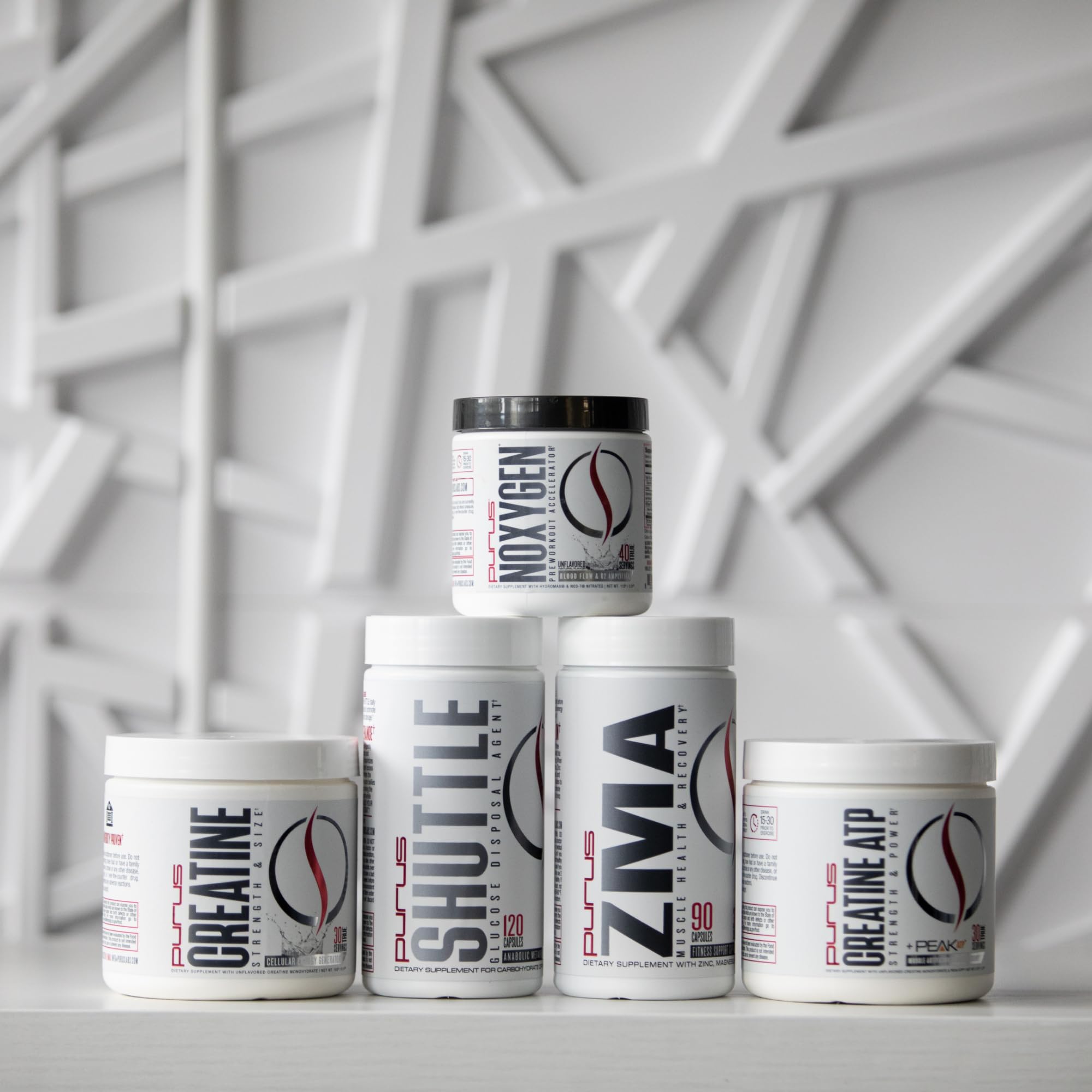 Purus Labs Foundation Creatine Powder in gym lift context.