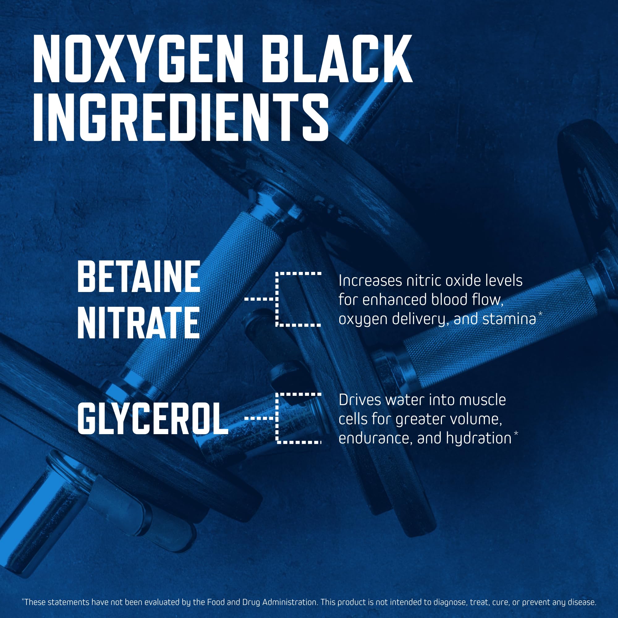 Purus Labs NOXygen Black scoop beside bottle to illustrate easy 15–30 minute pre-workout timing