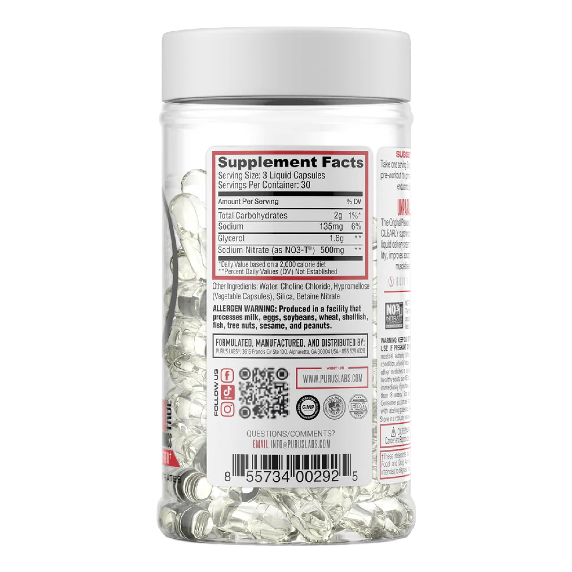Purus Labs NOXygen capsules in a pump-focused session show improved blood flow.
