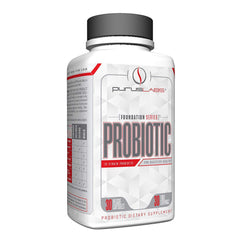 Purus Labs Probiotic Capsules bottle front view for daily digestive support.