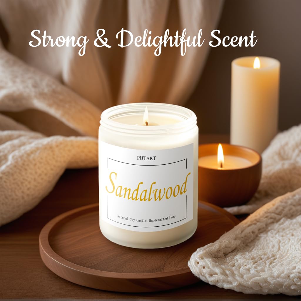 Putart sandalwood candle gift box; ideal present for special occasions.