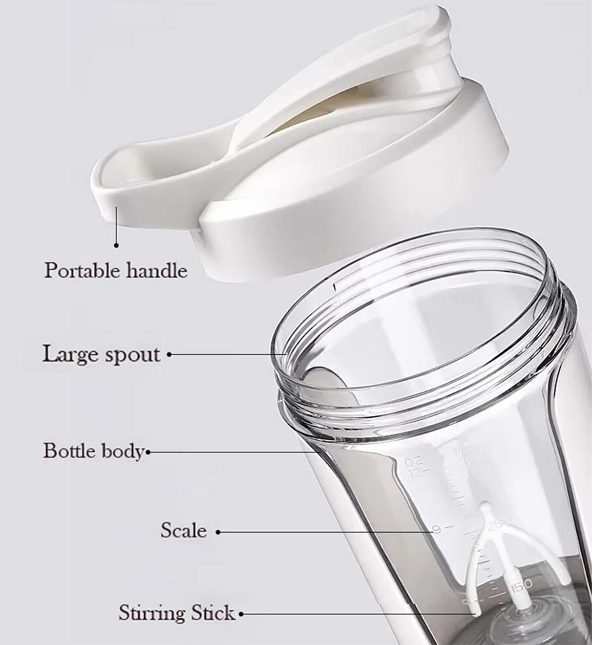 Puxitri USB rechargeable shaker for gym and travel