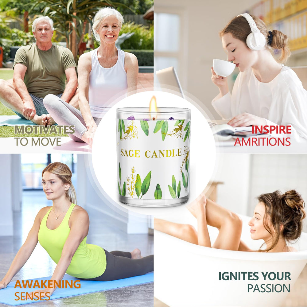 PVUELE Sage Candle 6-pack gift-ready packaging and presentation