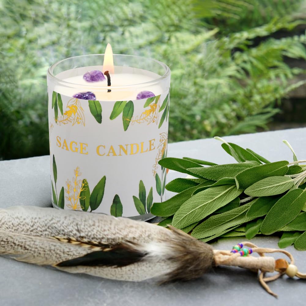 PVUELE Sage Candle 6-pack recyclable jar for sustainable décor