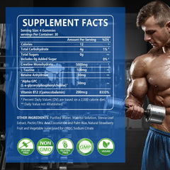 PWERD blueberry gummy serving shows 5g creatine per four gummies for convenient fueling